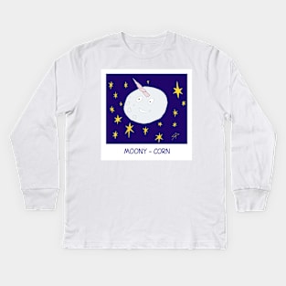 Moony Corn Kids Long Sleeve T-Shirt